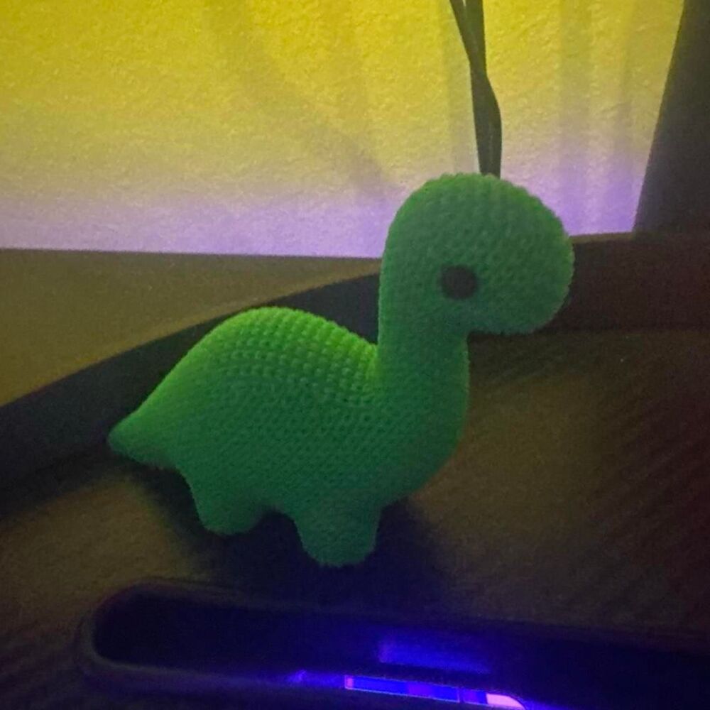 Little 3D Printed Long Neck Braided Dinosaur